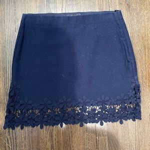 Zara navy lace skirt
